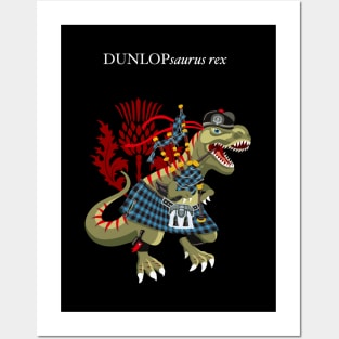 Clanosaurus Rex DUNLOPsaurus rex Plaid Dunlop Scotland Ireland Family Tartan Posters and Art